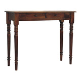 100" Chestnut Solid Wood Console Table With Two Drawers - HomeRoots - Flyclothing LLC
