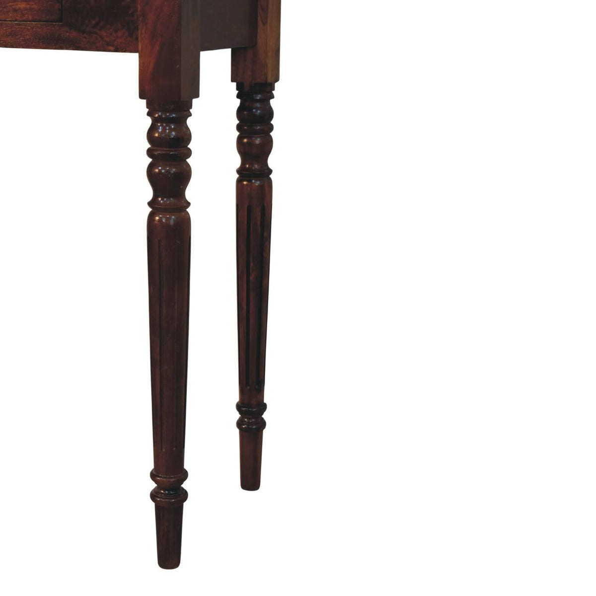 100" Chestnut Solid Wood Console Table With Two Drawers - HomeRoots - Flyclothing LLC