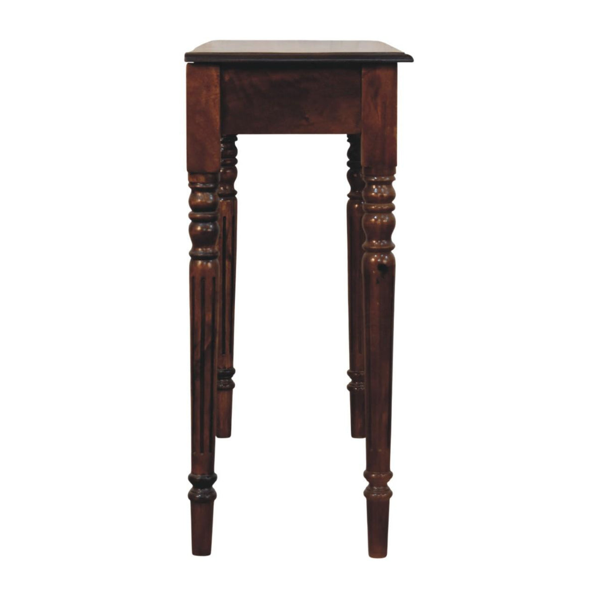 100" Chestnut Solid Wood Console Table With Two Drawers - HomeRoots - Flyclothing LLC
