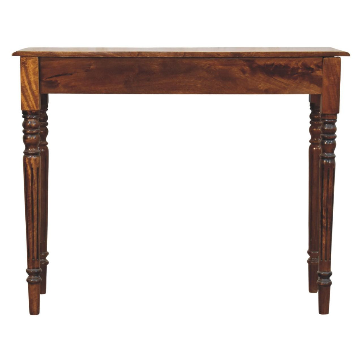 100" Chestnut Solid Wood Console Table With Two Drawers - HomeRoots - Flyclothing LLC