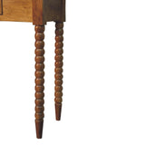 80" Brown Solid Wood Console Table With Drawer