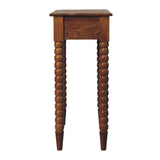 80" Brown Solid Wood Console Table With Drawer