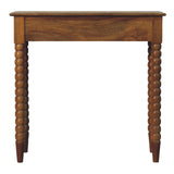 80" Brown Solid Wood Console Table With Drawer