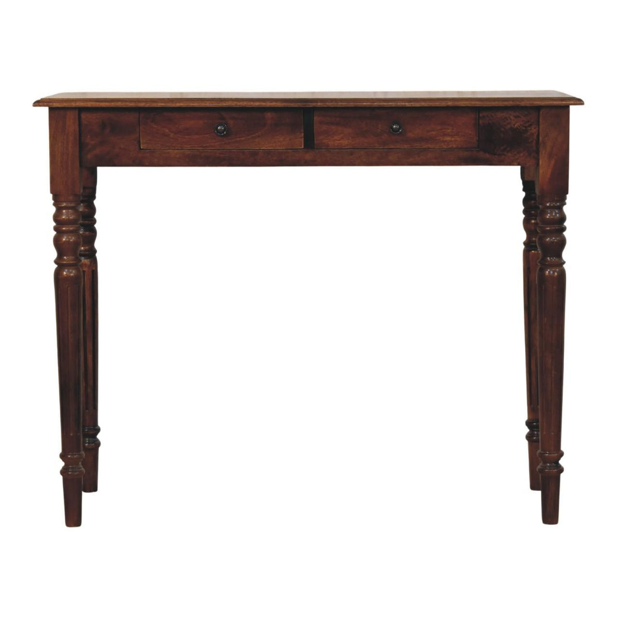 80" Brown Solid Wood Console Table With Drawer