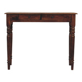 80" Brown Solid Wood Console Table With Drawer