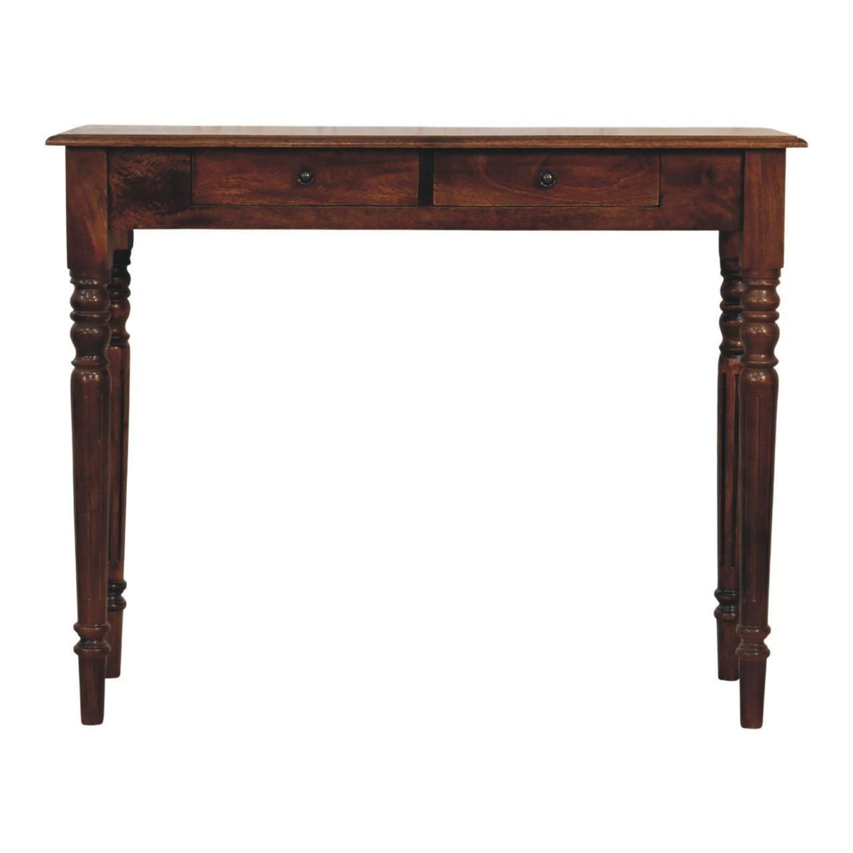 80" Brown Solid Wood Console Table With Drawer
