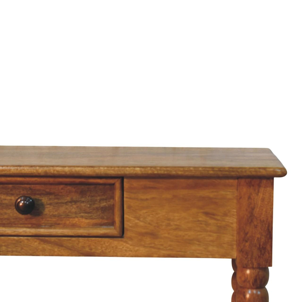 80" Brown Solid Wood Console Table With Drawer