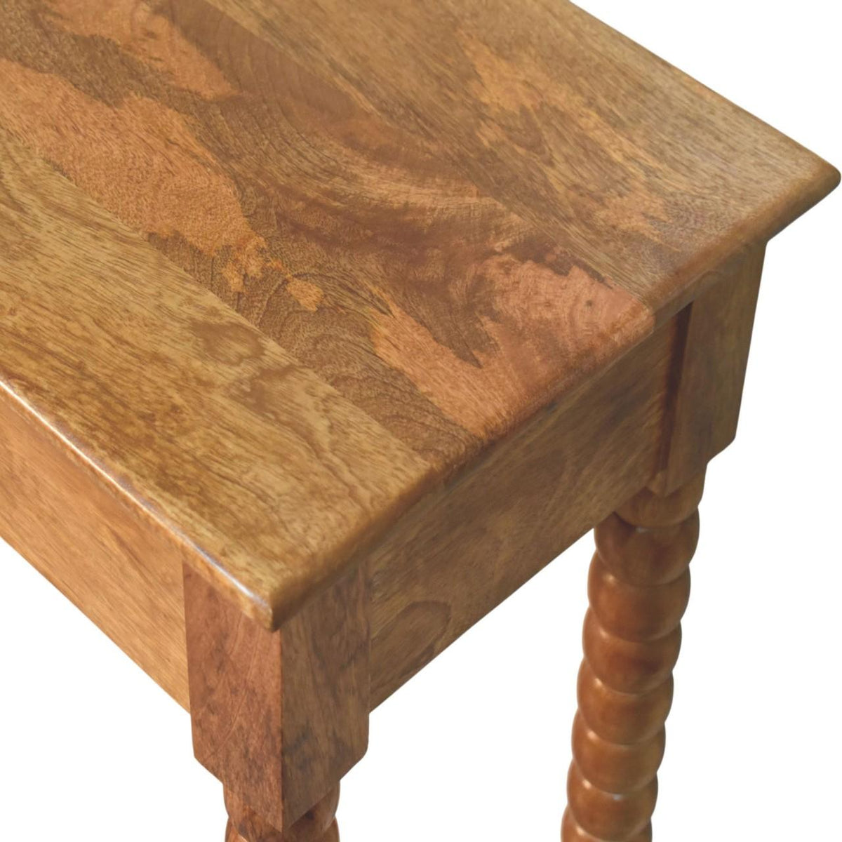 80" Brown Solid Wood Console Table With Drawer