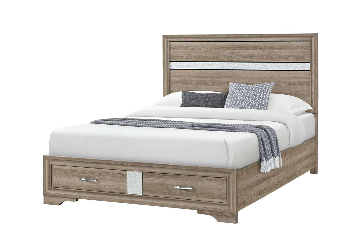 Brown And Natural Wood Full Bed Frame - HomeRoots - Flyclothing LLC