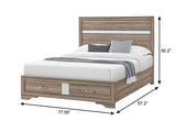Brown And Natural Wood Full Bed Frame - HomeRoots - Flyclothing LLC