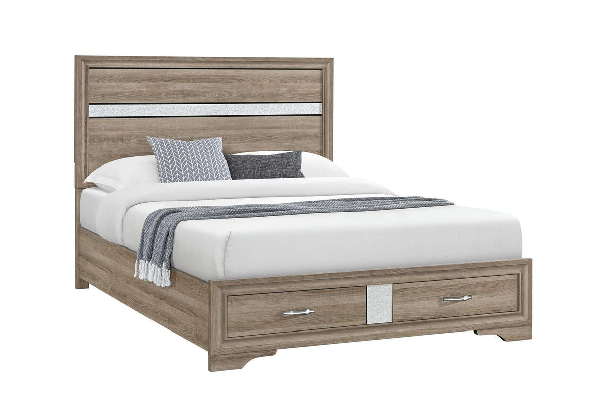 Brown And Natural Wood Full Bed Frame - HomeRoots - Flyclothing LLC