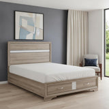 Brown And Natural Wood Full Bed Frame - HomeRoots - Flyclothing LLC