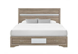 Brown Wood King Bed Frame With Drawers - HomeRoots - Flyclothing LLC