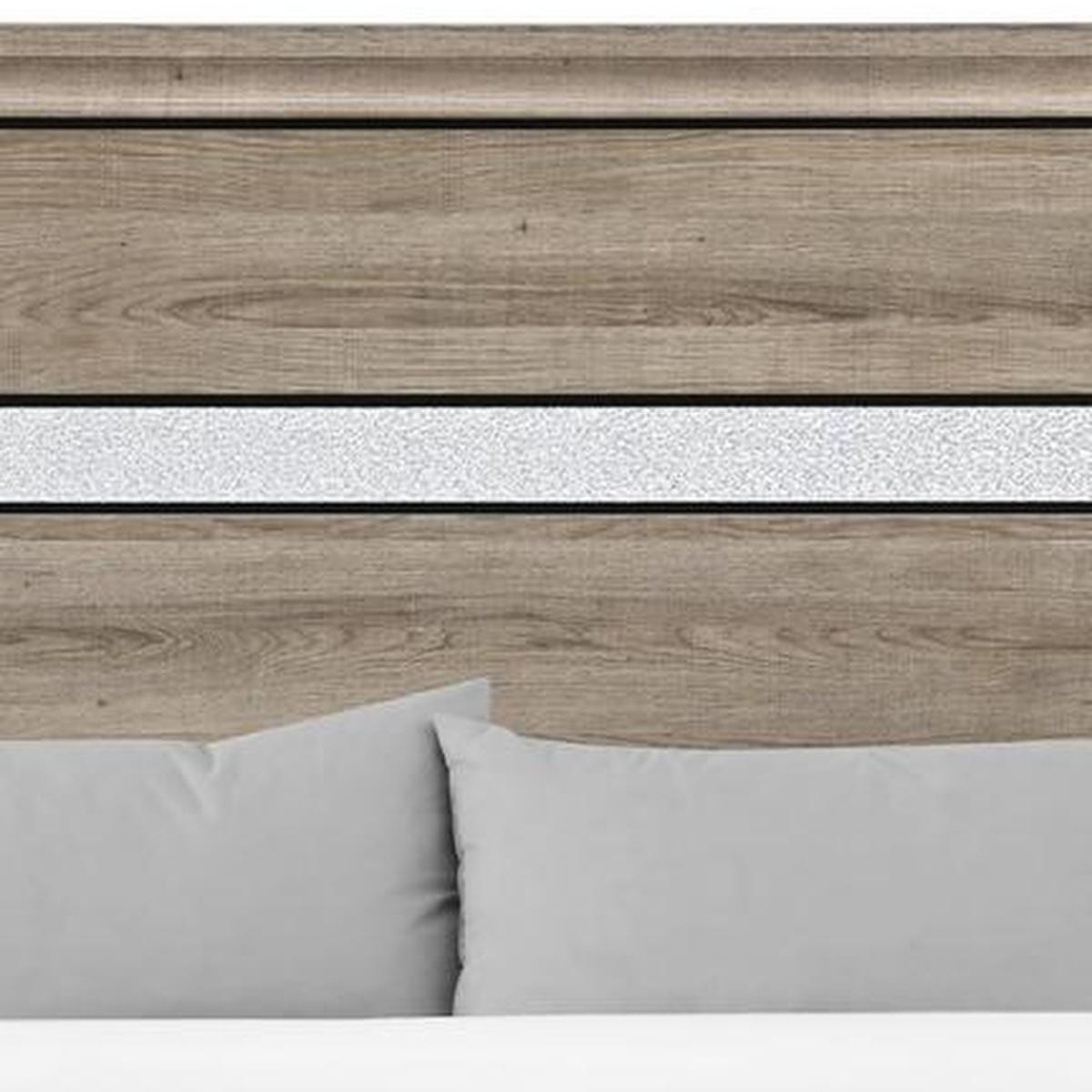 Brown Wood King Bed Frame With Drawers