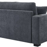 62" Gray Chenille And Solid Wood Chaise Lounge Chair - HomeRoots - Flyclothing LLC
