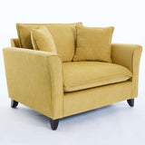 46" Natural Solid Wood Chair and a Half - HomeRoots - Flyclothing LLC