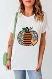 Pumpkin Graphic Round Neck Short Sleeve T-Shirt - Trendsi - Flyclothing LLC