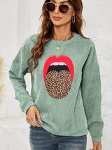 Round Neck Dropped Shoulder MAMA Graphic Sweatshirt - Trendsi - Flyclothing LLC
