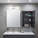 5" Black Glass Wall Mounted No Textural Detailing Double Door Medicine Cabinet - HomeRoots - Flyclothing LLC