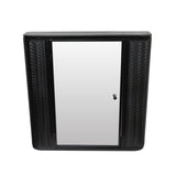 27" Black Steel Wall Mounted No Textural Detailing Single Door Medicine Cabinet - HomeRoots - Flyclothing LLC