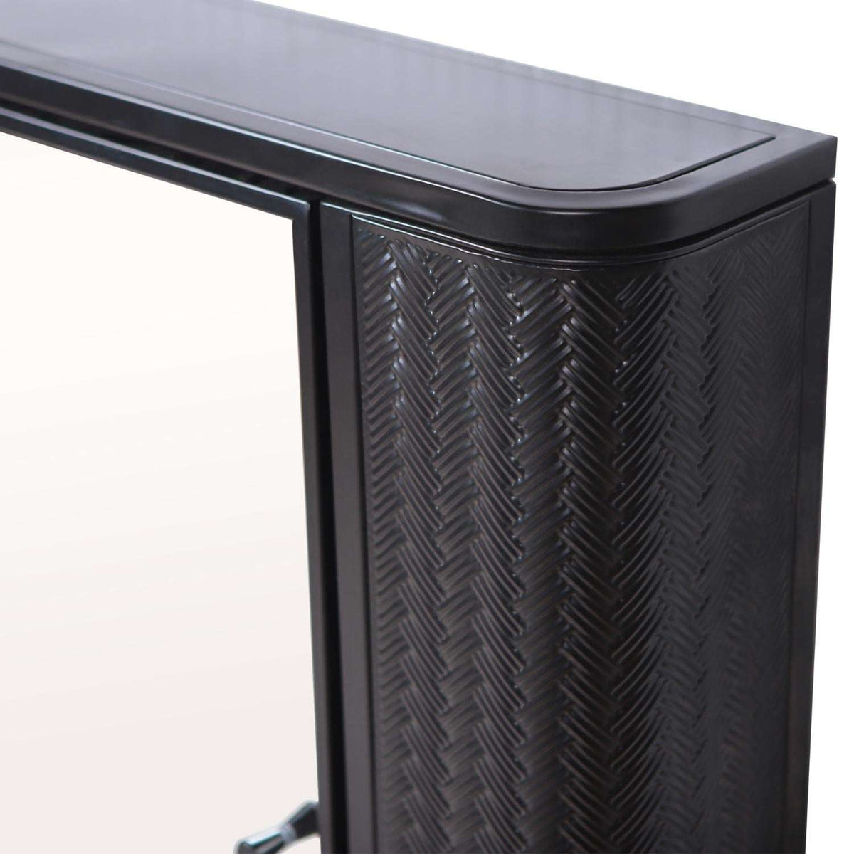 27" Black Steel Wall Mounted No Textural Detailing Single Door Medicine Cabinet - HomeRoots - Flyclothing LLC