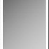 20" Silver Glass Wall Mounted No Textural Detailing Single Door Medicine Cabinet - HomeRoots - Flyclothing LLC