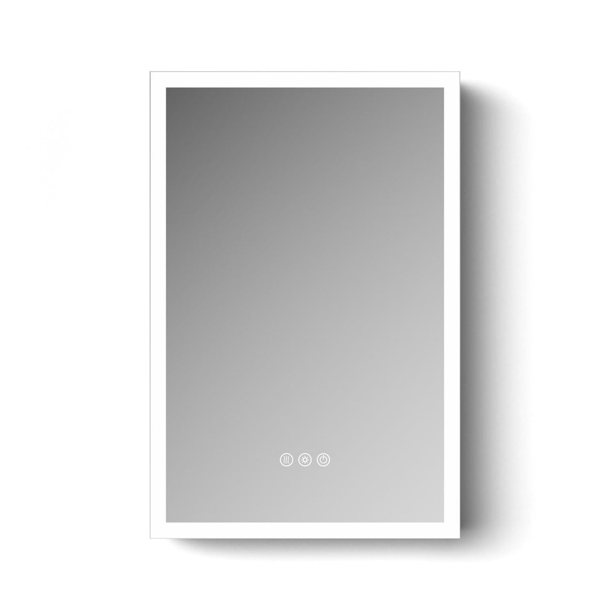 20" Silver Glass Wall Mounted No Textural Detailing Single Door Medicine Cabinet - HomeRoots - Flyclothing LLC