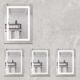 20" Silver Glass Wall Mounted No Textural Detailing Single Door Medicine Cabinet - HomeRoots - Flyclothing LLC