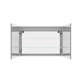 36" Silver Glass Wall Mounted No Textural Detailing Double Door Medicine Cabinet - HomeRoots - Flyclothing LLC