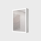 20" Silver Glass Wall Mounted No Textural Detailing Single Door Medicine Cabinet - HomeRoots - Flyclothing LLC