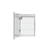 20" Silver Glass Wall Mounted No Textural Detailing Single Door Medicine Cabinet - HomeRoots - Flyclothing LLC