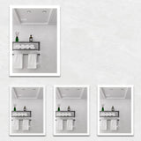 20" Silver Glass Wall Mounted No Textural Detailing Single Door Medicine Cabinet - HomeRoots - Flyclothing LLC