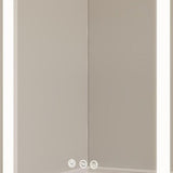 20" Silver Glass Wall Mounted No Textural Detailing Double Door Medicine Cabinet - HomeRoots - Flyclothing LLC