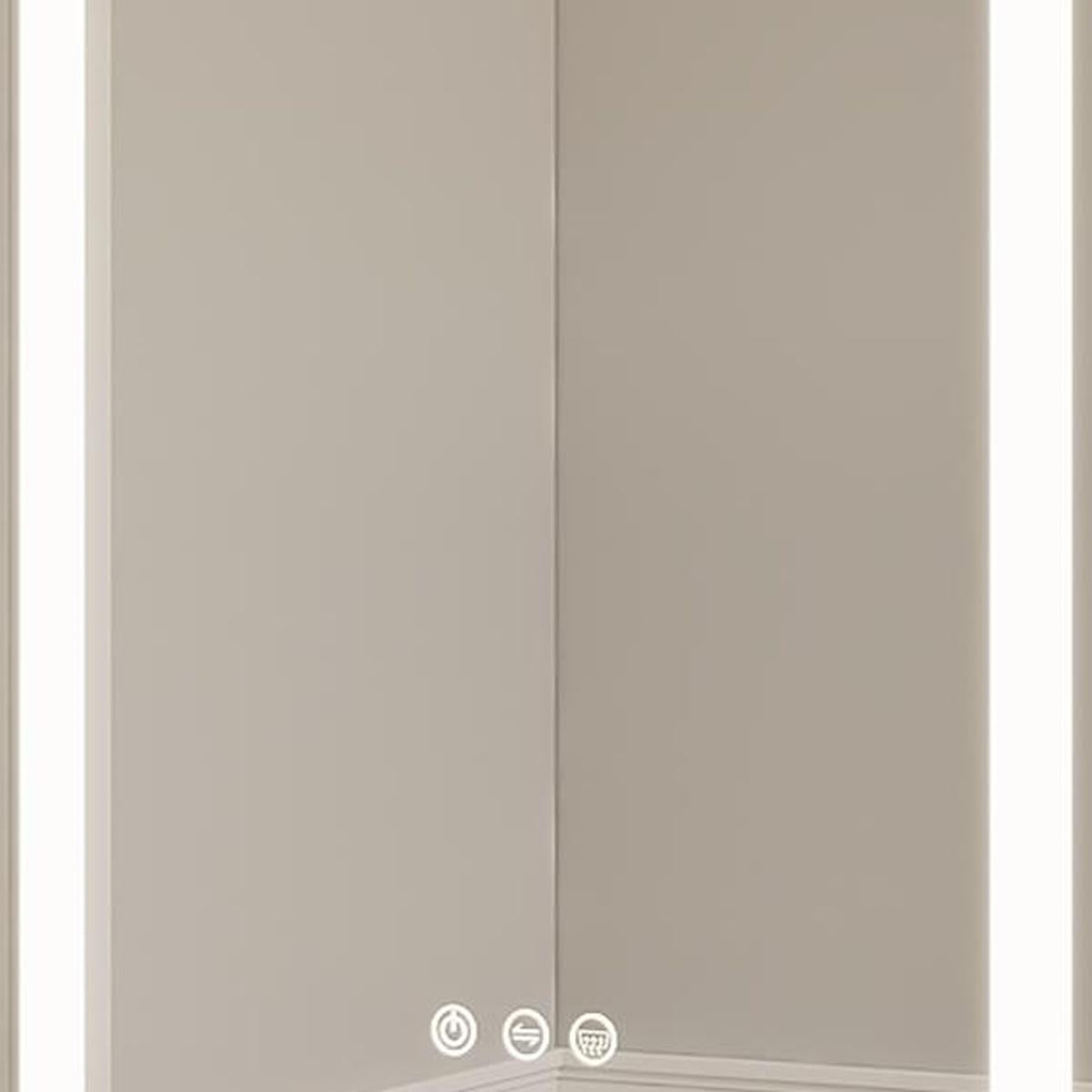 20" Silver Glass Wall Mounted No Textural Detailing Double Door Medicine Cabinet - HomeRoots - Flyclothing LLC