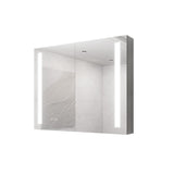 36" Silver Glass Wall Mounted No Textural Detailing Double Door Medicine Cabinet - HomeRoots - Flyclothing LLC