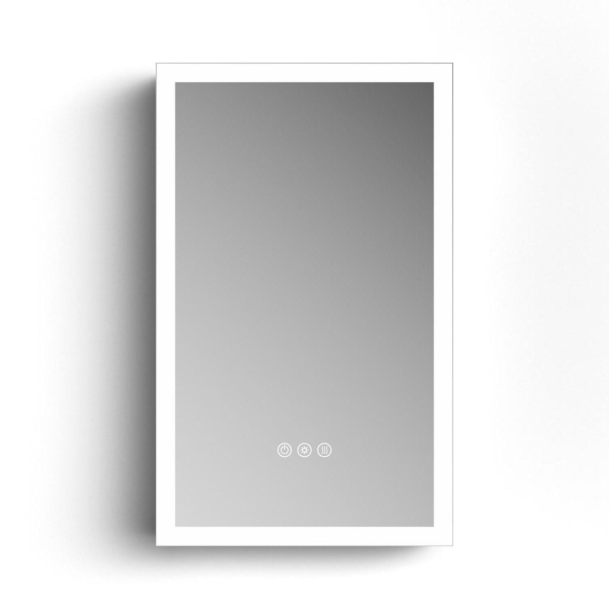 16" Silver Glass Wall Mounted No Textural Detailing Single Door Medicine Cabinet - HomeRoots - Flyclothing LLC