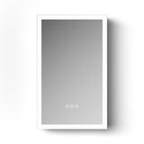 16" Silver Glass Wall Mounted No Textural Detailing Single Door Medicine Cabinet - HomeRoots - Flyclothing LLC