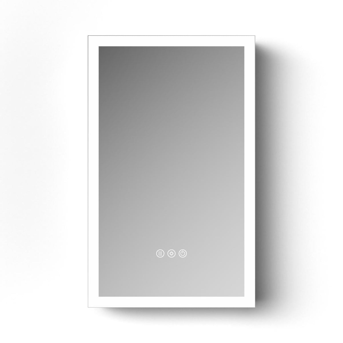 16" Silver Glass Wall Mounted No Textural Detailing Single Door Medicine Cabinet - HomeRoots - Flyclothing LLC
