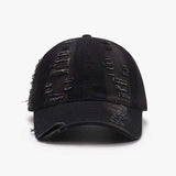 Distressed Adjustable Cotton Baseball Cap - Trendsi - Flyclothing LLC