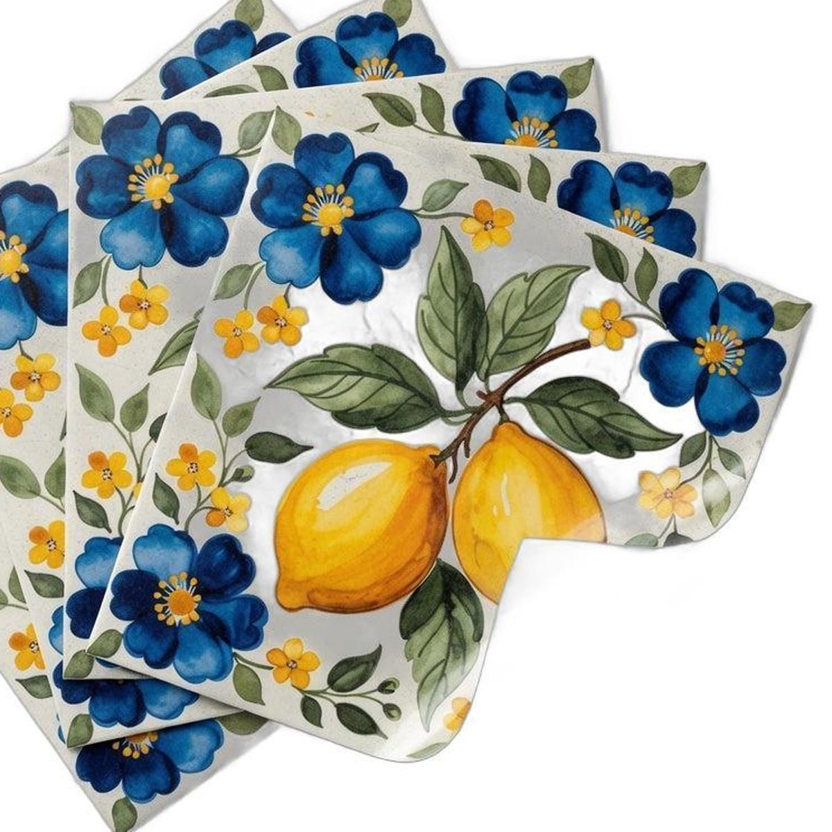 5" x 5" Yellow Vinyl Arabesque Peel And Stick Removable Tiles - HomeRoots - Flyclothing LLC