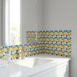 6" x 6" Yellow Vinyl Arabesque Peel And Stick Removable Tiles - HomeRoots - Flyclothing LLC