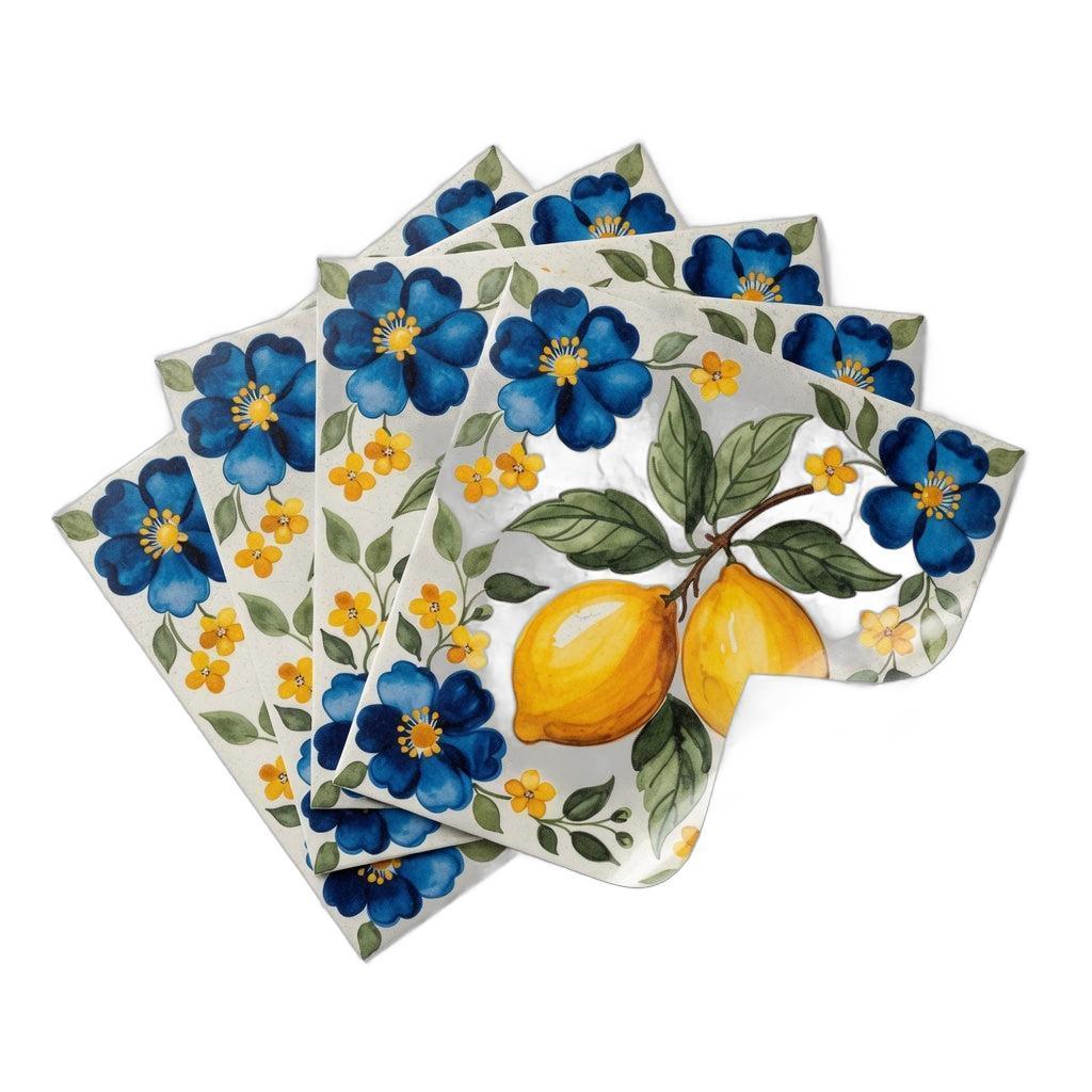 7" x 7" Yellow Vinyl Arabesque Peel And Stick Removable Tiles - HomeRoots - Flyclothing LLC