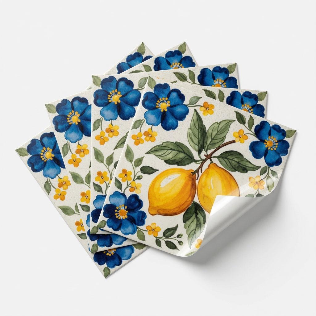 7" x 7" Yellow Vinyl Arabesque Peel And Stick Removable Tiles - HomeRoots - Flyclothing LLC