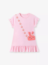 Children's Bunny Ruffle Hem Dress - Trendsi - Flyclothing LLC