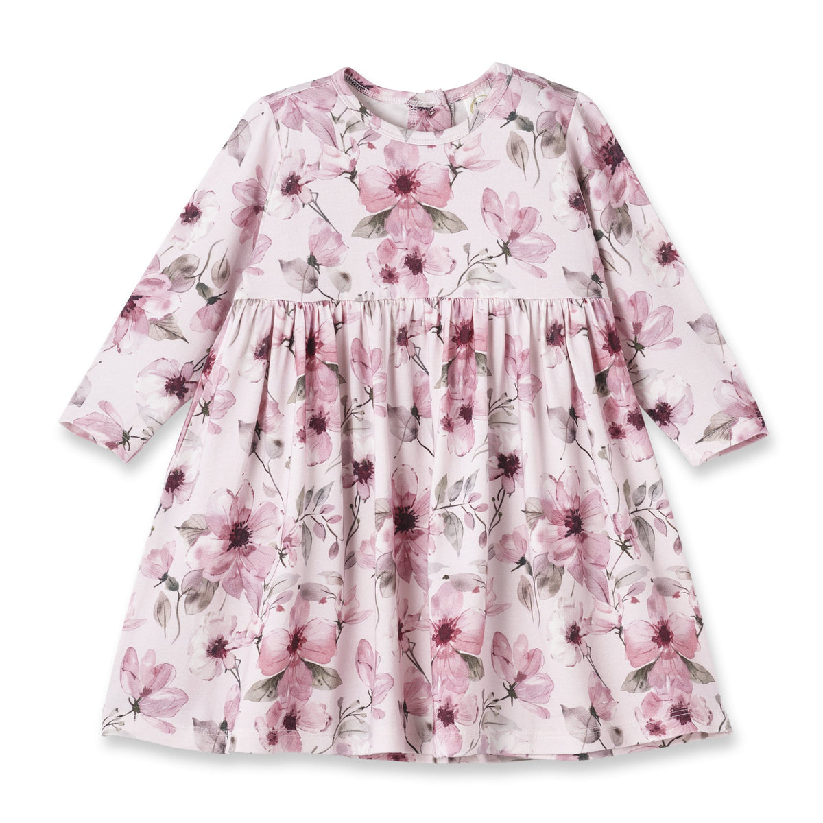 Watercolor Floral Girls Dress - Soft Bamboo Jersey - Tesa Babe - Flyclothing LLC