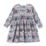Cowgirl Christmas Girls Dress – Soft Bamboo Holiday Style