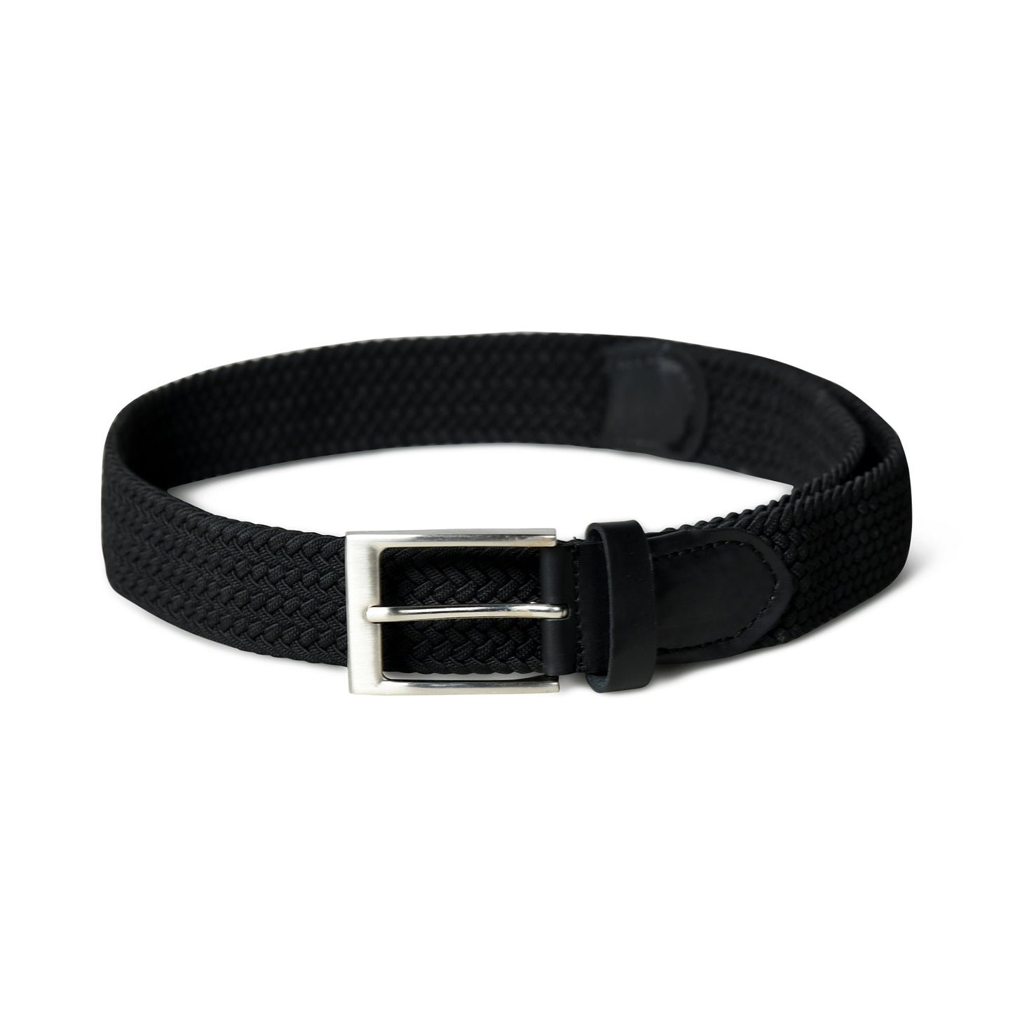 Braided Black Canvas Belt - Classy Leather Bags - Flyclothing LLC