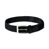 Braided Black Canvas Belt - Classy Leather Bags - Flyclothing LLC