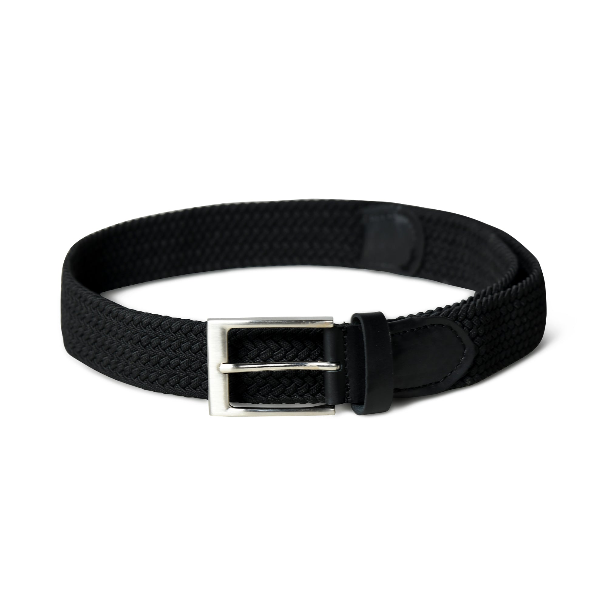 Braided Black Canvas Belt - Classy Leather Bags - Flyclothing LLC