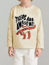 Children's Tigers Graphic Long Sleeve T-Shirt - Trendsi - Flyclothing LLC